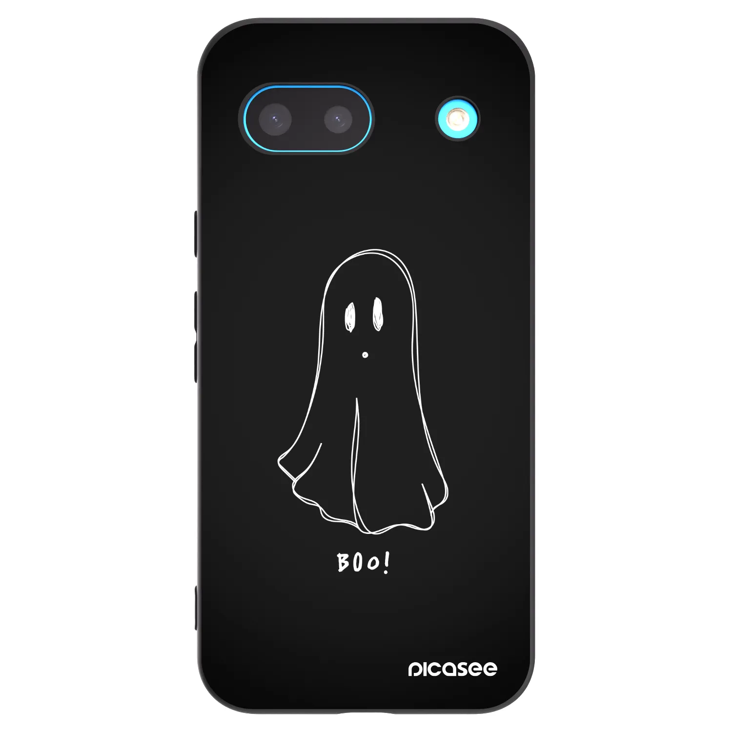 Picasee Μαύρη θήκη σιλικόνης για Google Pixel 8a - Ghost 2