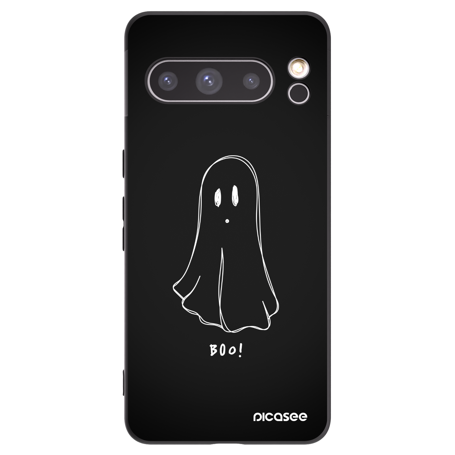 Picasee Μαύρη θήκη σιλικόνης για Google Pixel 8 Pro - Ghost 2