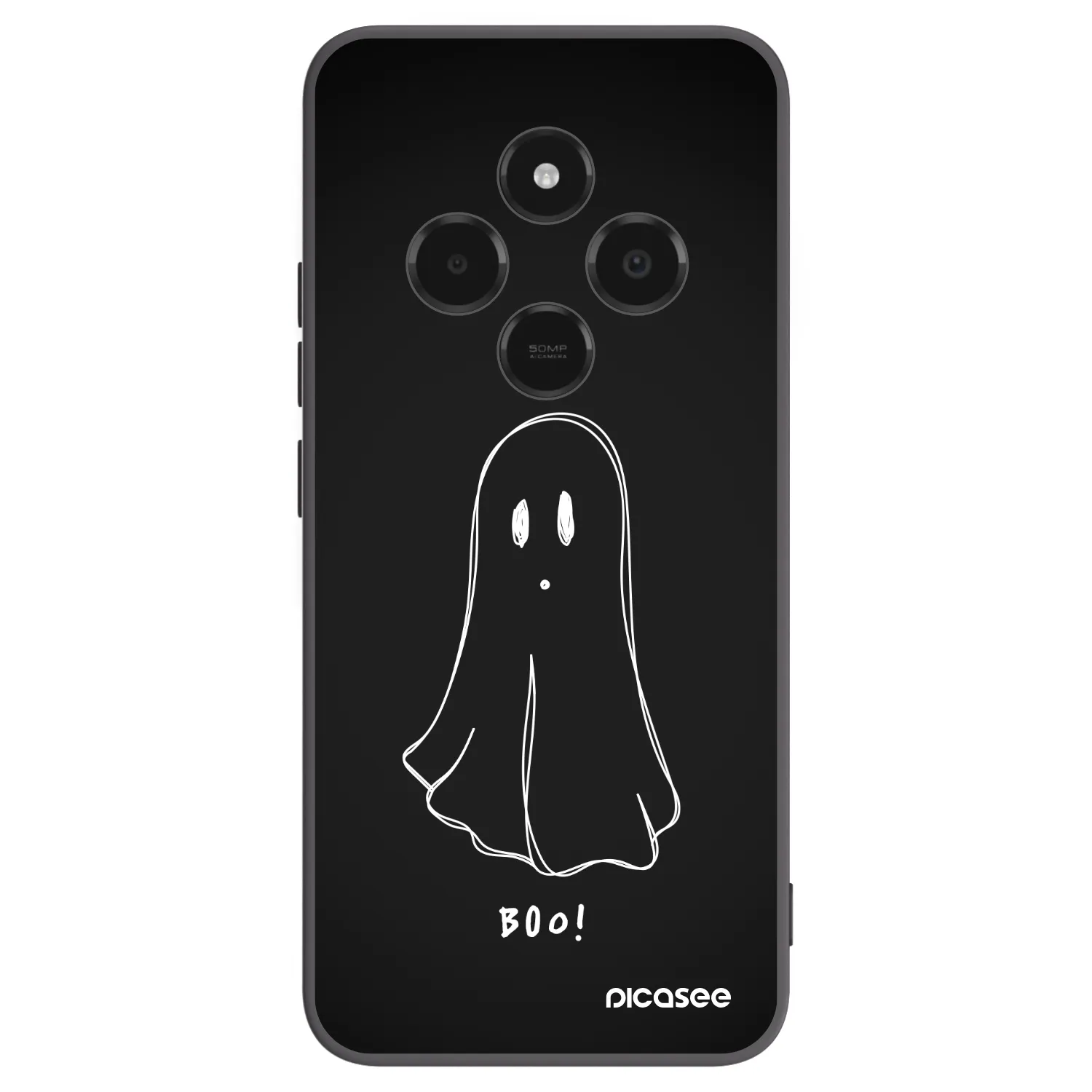 Picasee Μαύρη θήκη σιλικόνης για Xiaomi Poco C75 - Ghost 2