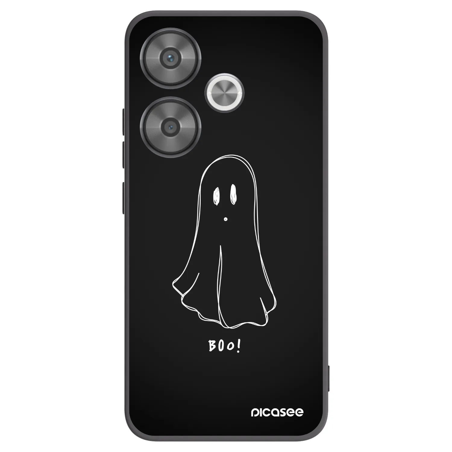 Picasee Μαύρη θήκη σιλικόνης για Xiaomi Poco F6 - Ghost 2