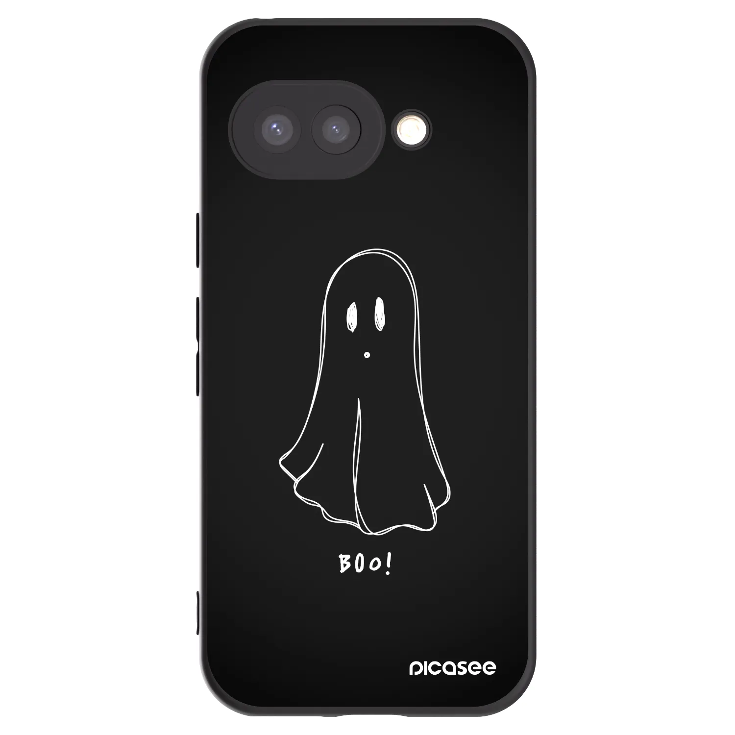 Picasee Μαύρη θήκη σιλικόνης για Google Pixel 9a - Ghost 2