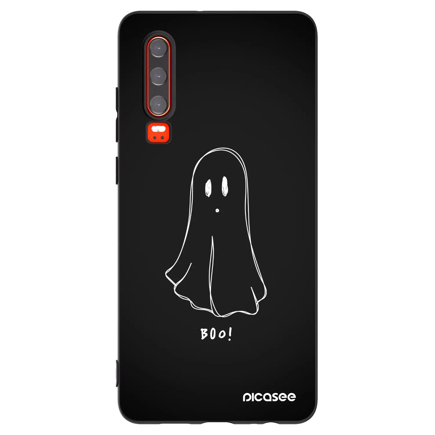 Picasee Μαύρη θήκη σιλικόνης για Huawei P30 - Ghost 2
