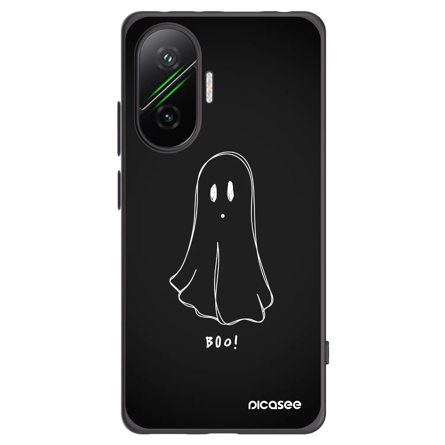 Picasee Μαύρη θήκη σιλικόνης για Xiaomi Poco F7 5G - Ghost 2