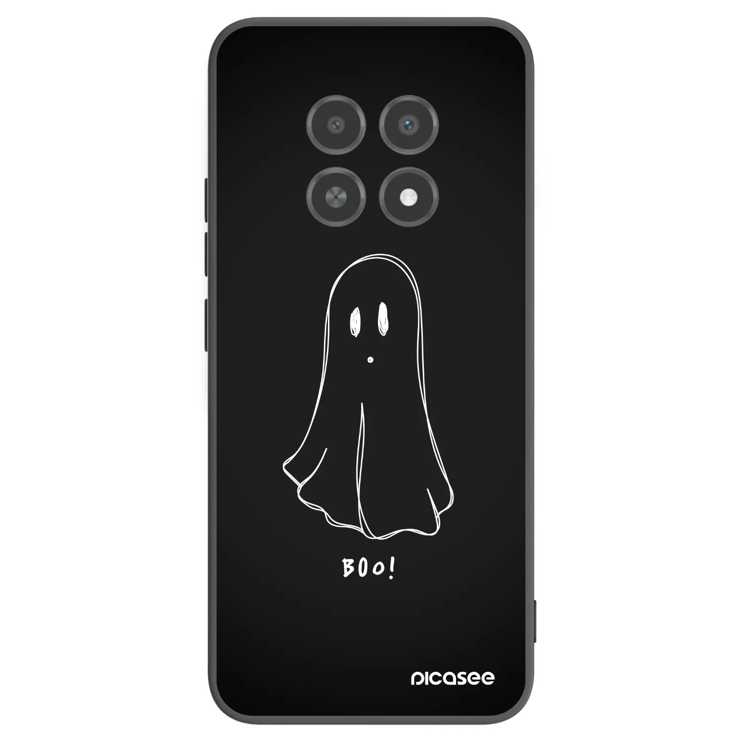 Picasee Μαύρη θήκη σιλικόνης για Realme 12X - Ghost 2