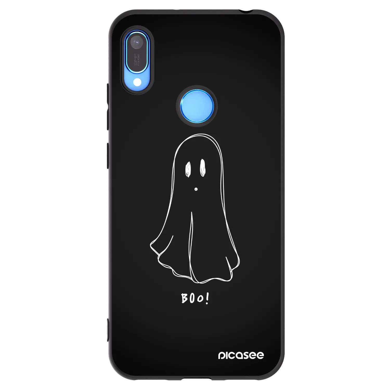 Picasee Μαύρη θήκη σιλικόνης για Huawei Y6 2019 - Ghost 2