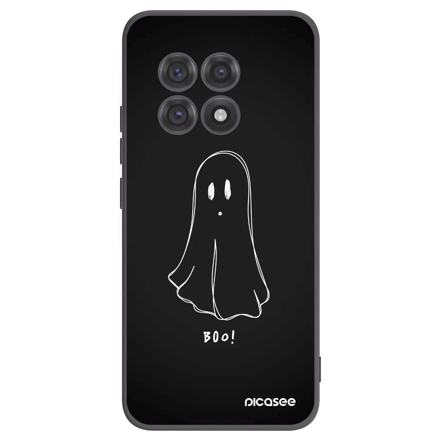 Picasee Μαύρη θήκη σιλικόνης για OnePlus 13R 5G - Ghost 2