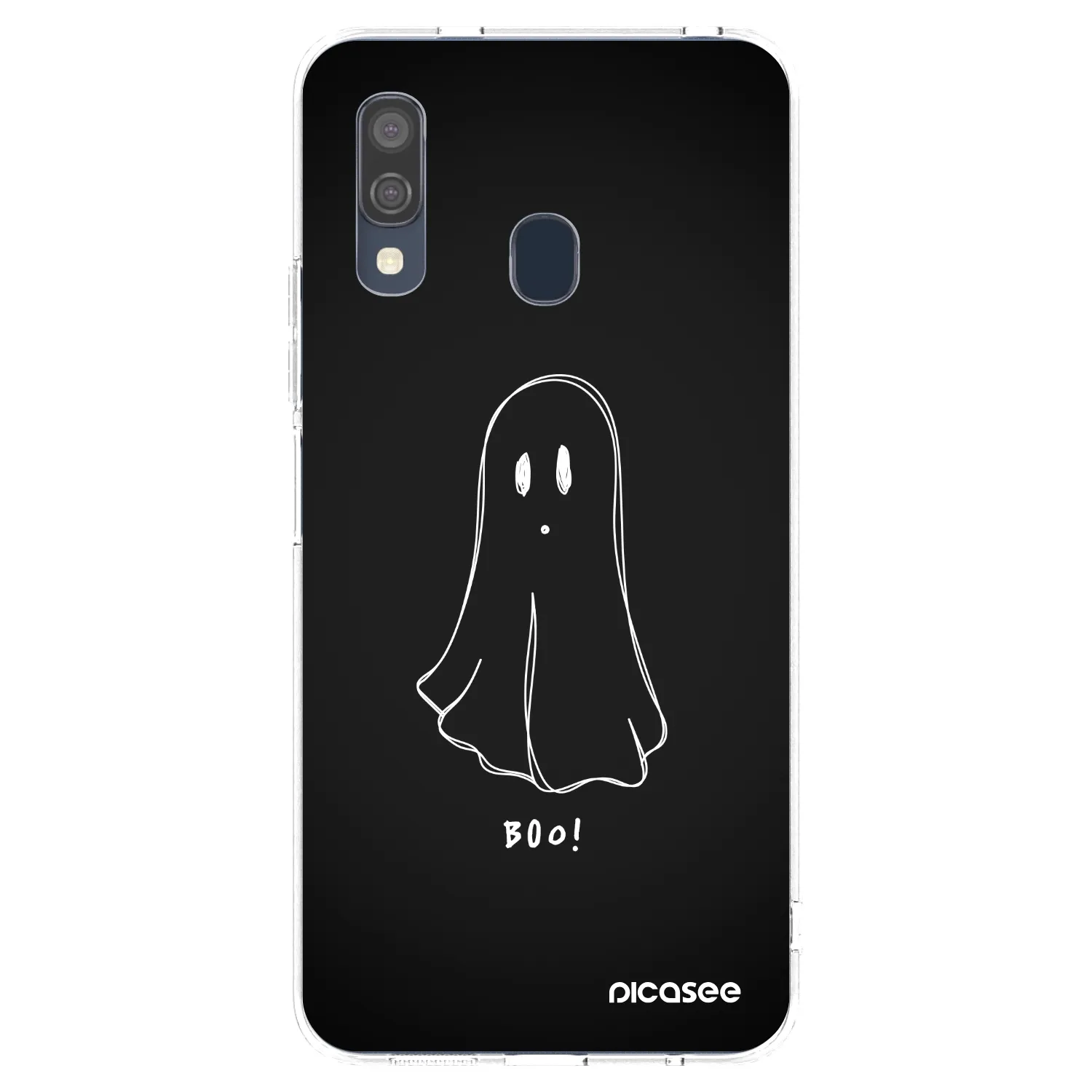 Picasee διαφανής θήκη σιλικόνης Samsung Galaxy A40 A405F - Ghost 2