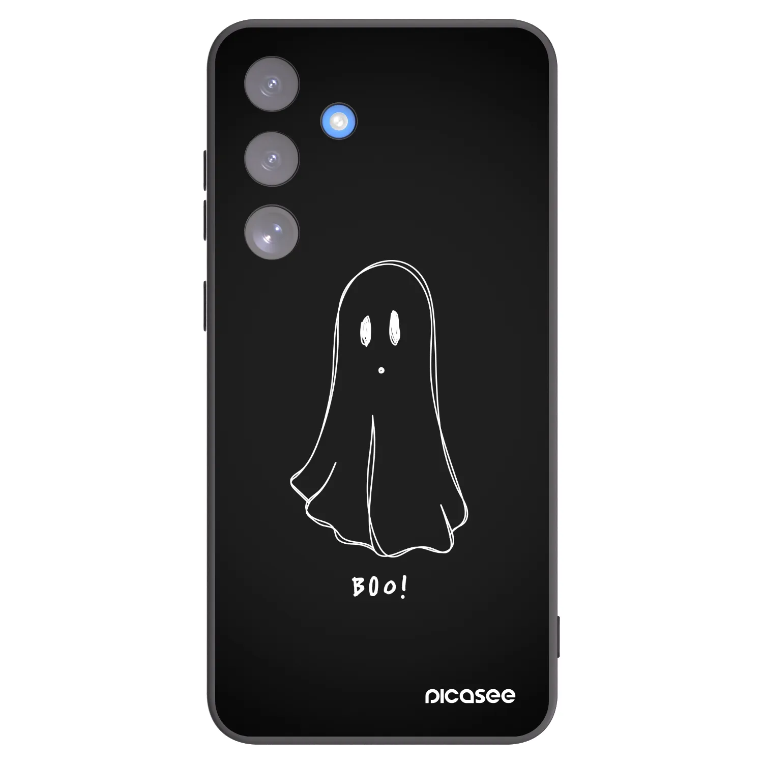 Picasee Μαύρη θήκη σιλικόνης για Samsung Galaxy S25 FE 5G - Ghost 2