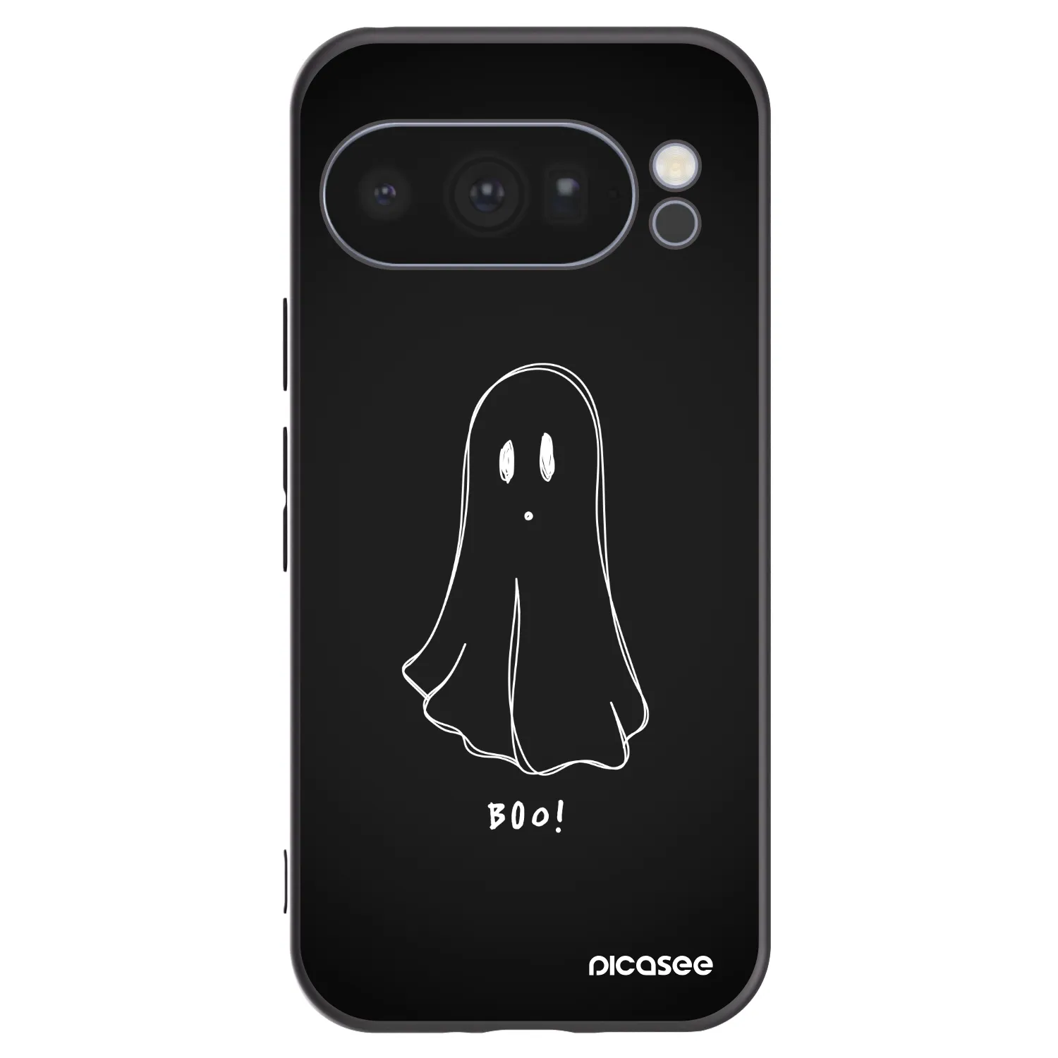 Picasee Μαύρη θήκη σιλικόνης για Google Pixel 10 Pro - Ghost 2