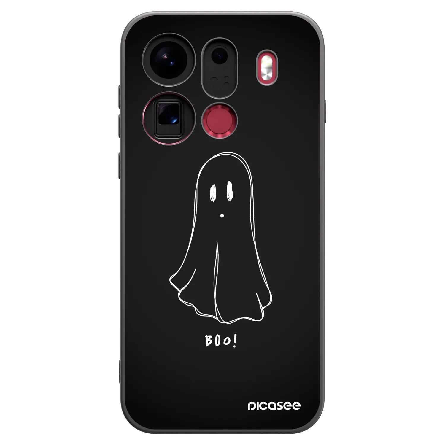 Picasee Μαύρη θήκη σιλικόνης για OPPO Find X9 Pro - Ghost 2