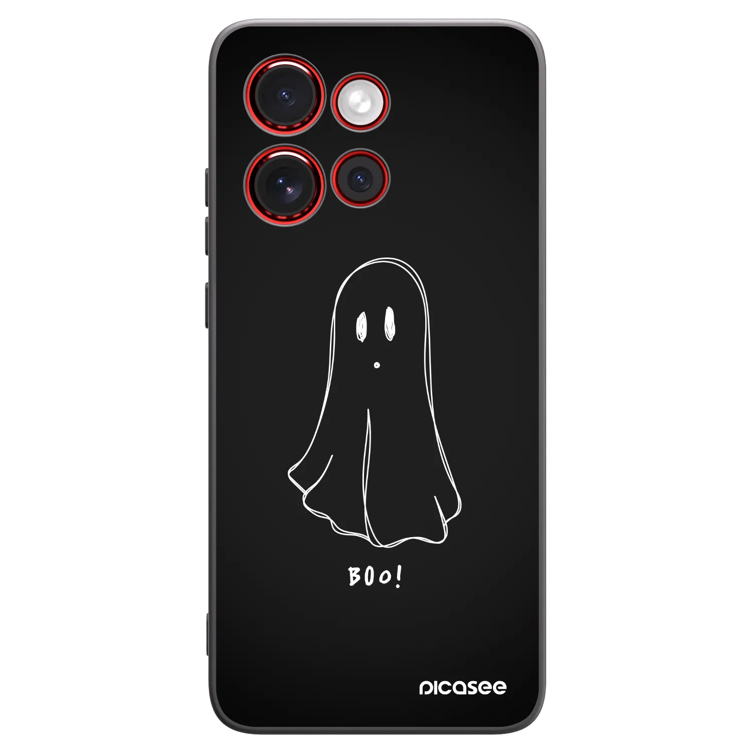 Picasee Μαύρη θήκη σιλικόνης για Motorola Edge 60 Neo 5G - Ghost 2