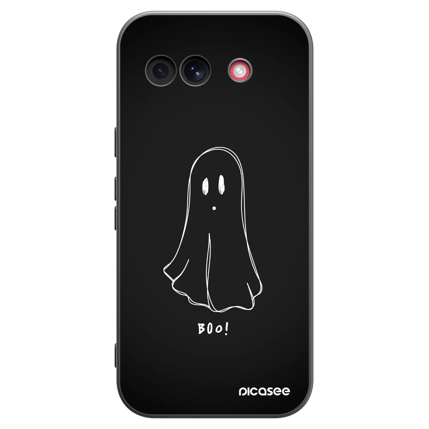 Picasee Μαύρη θήκη σιλικόνης για Google Pixel 10a - Ghost 2