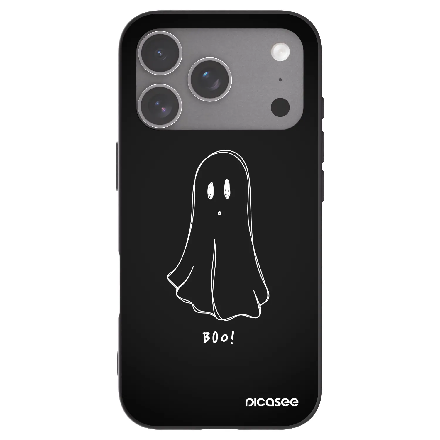 Picasee Μαύρη θήκη σιλικόνης για Apple iPhone 18 Pro - Ghost 2