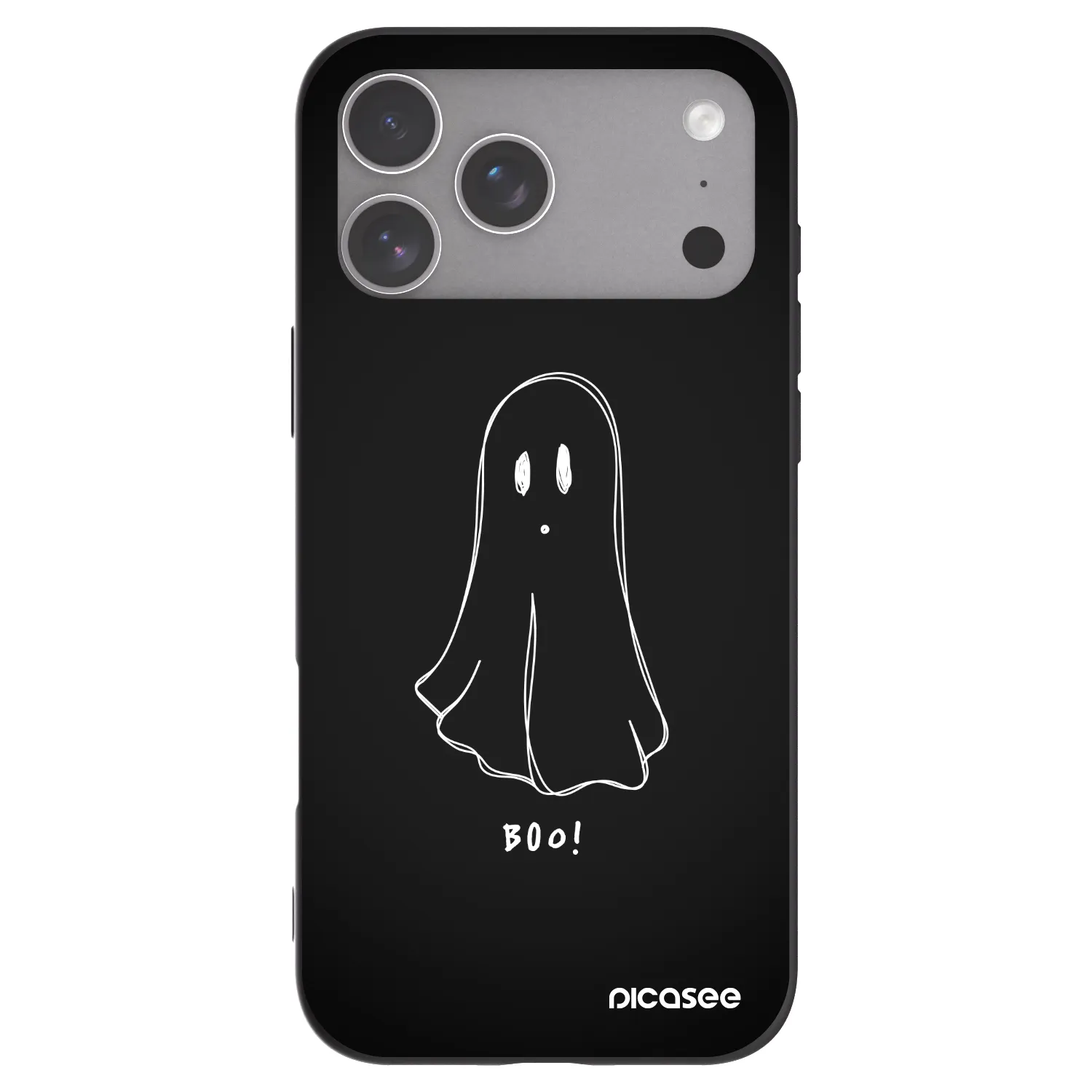 Picasee Μαύρη θήκη σιλικόνης για Apple iPhone 18 Pro Max - Ghost 2