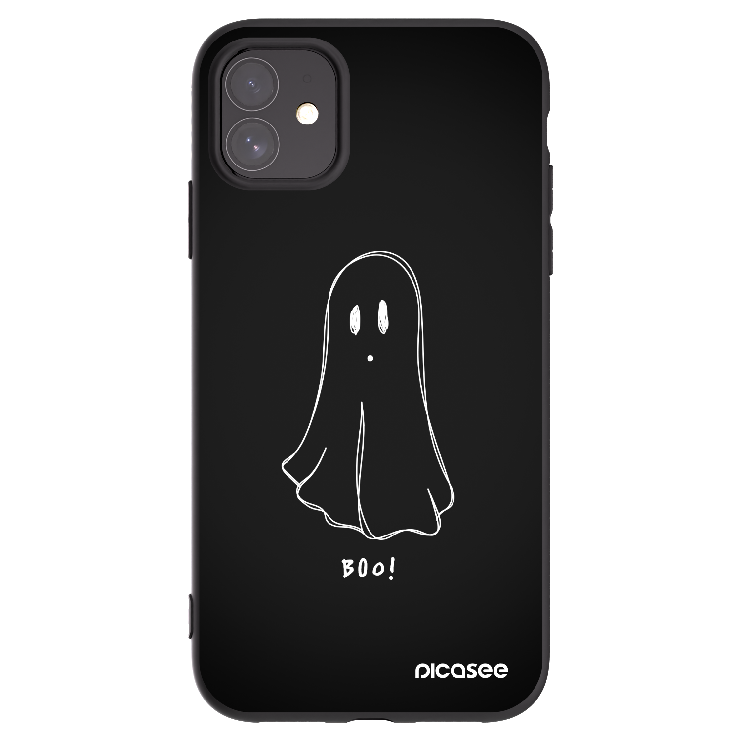 Picasee Μαύρη θήκη σιλικόνης για Apple iPhone 11 - Ghost 2