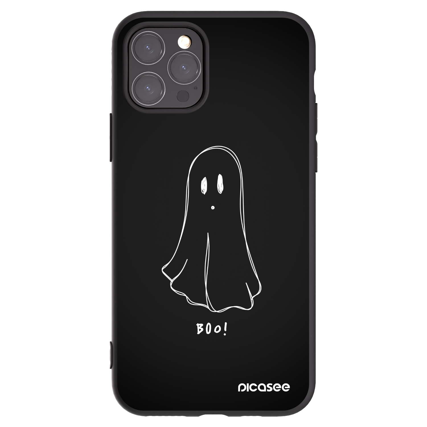 Picasee Μαύρη θήκη σιλικόνης για Apple iPhone 11 Pro - Ghost 2