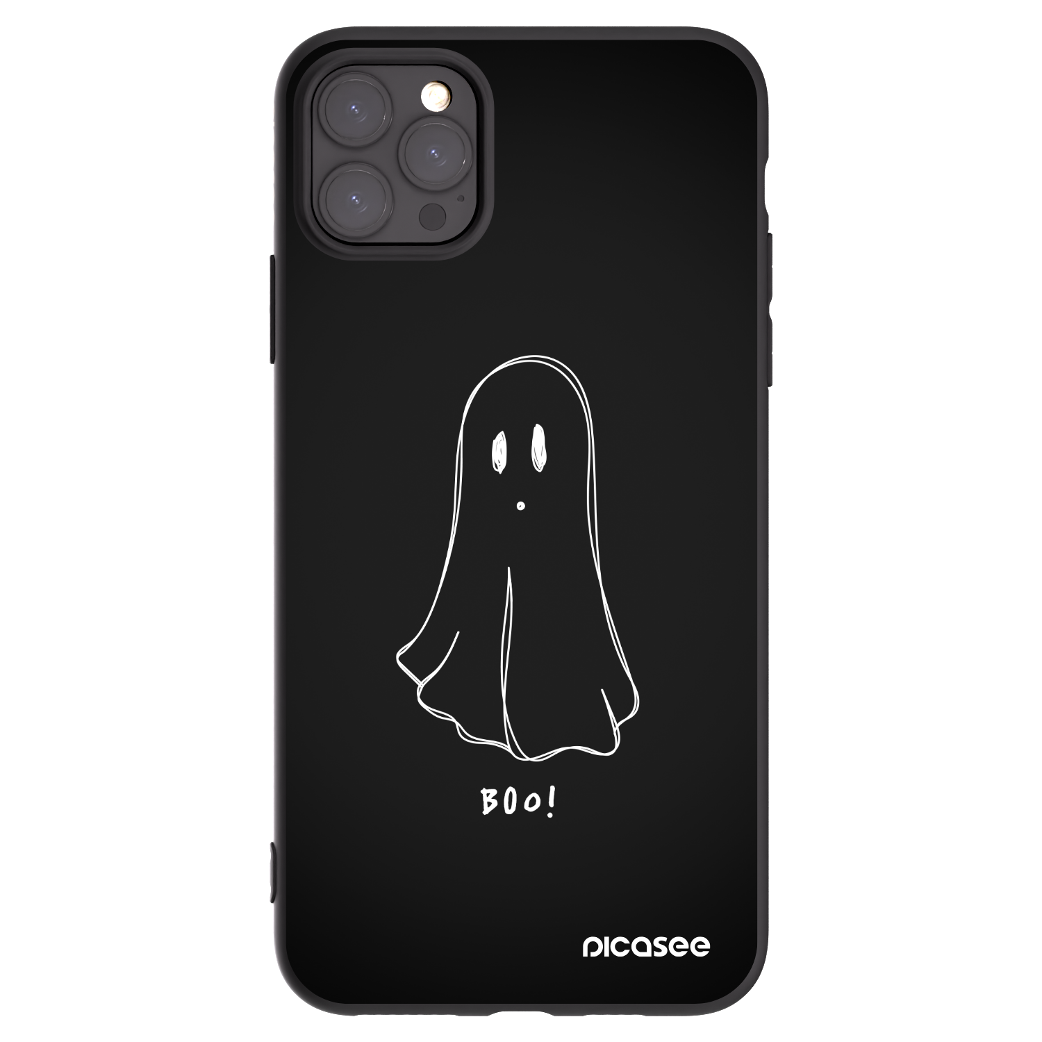 Picasee Μαύρη θήκη σιλικόνης για Apple iPhone 11 Pro Max - Ghost 2