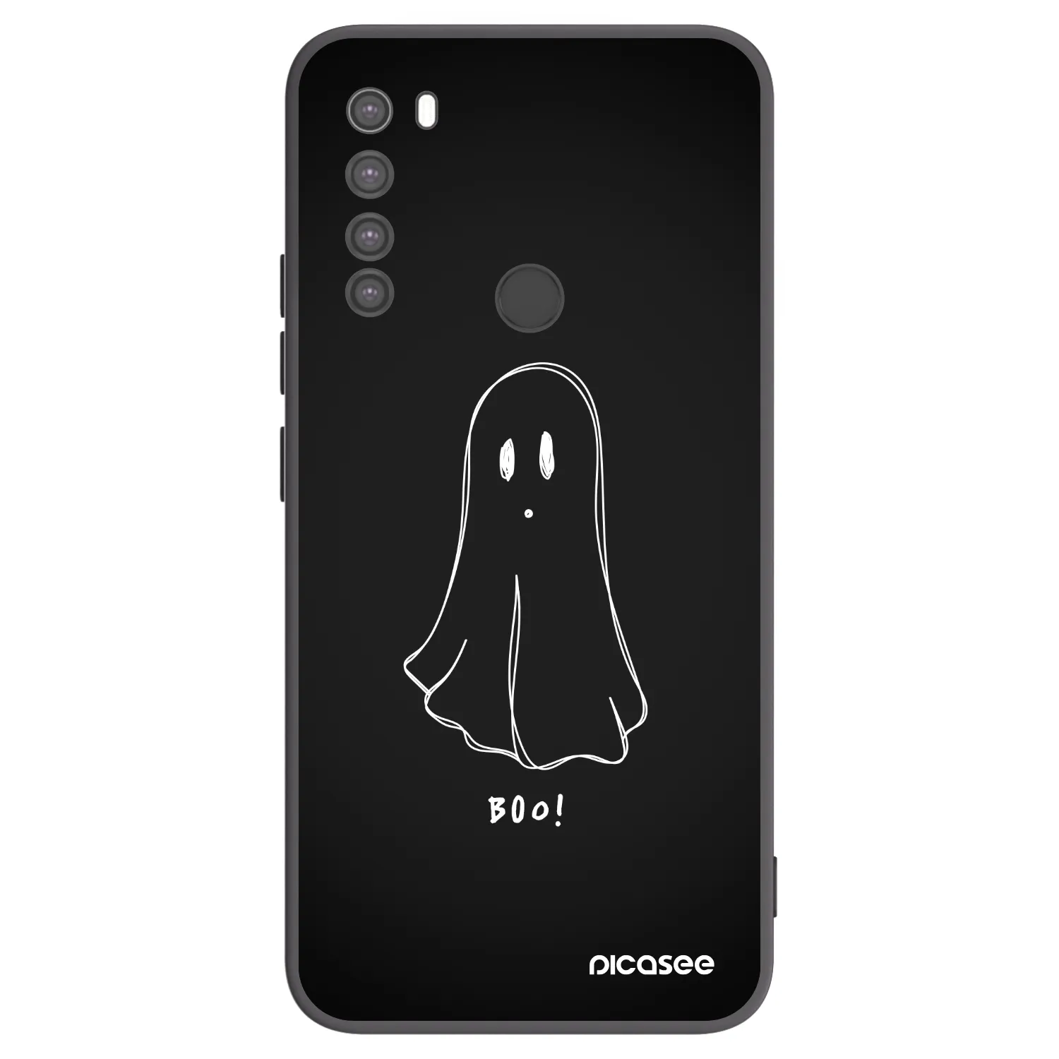 Picasee Μαύρη θήκη σιλικόνης για Xiaomi Redmi Note 8 - Ghost 2