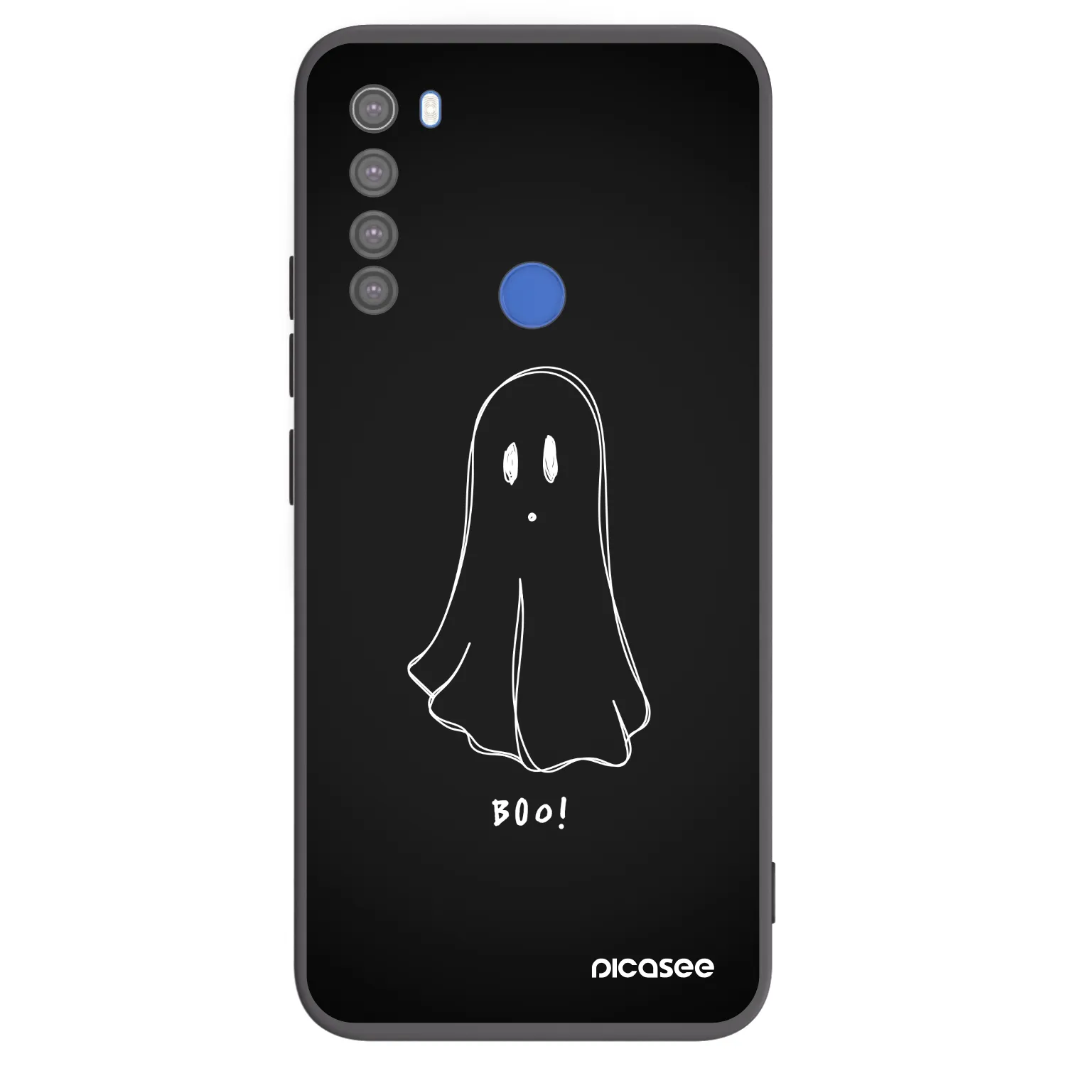 Picasee Μαύρη θήκη σιλικόνης για Xiaomi Redmi Note 8T - Ghost 2