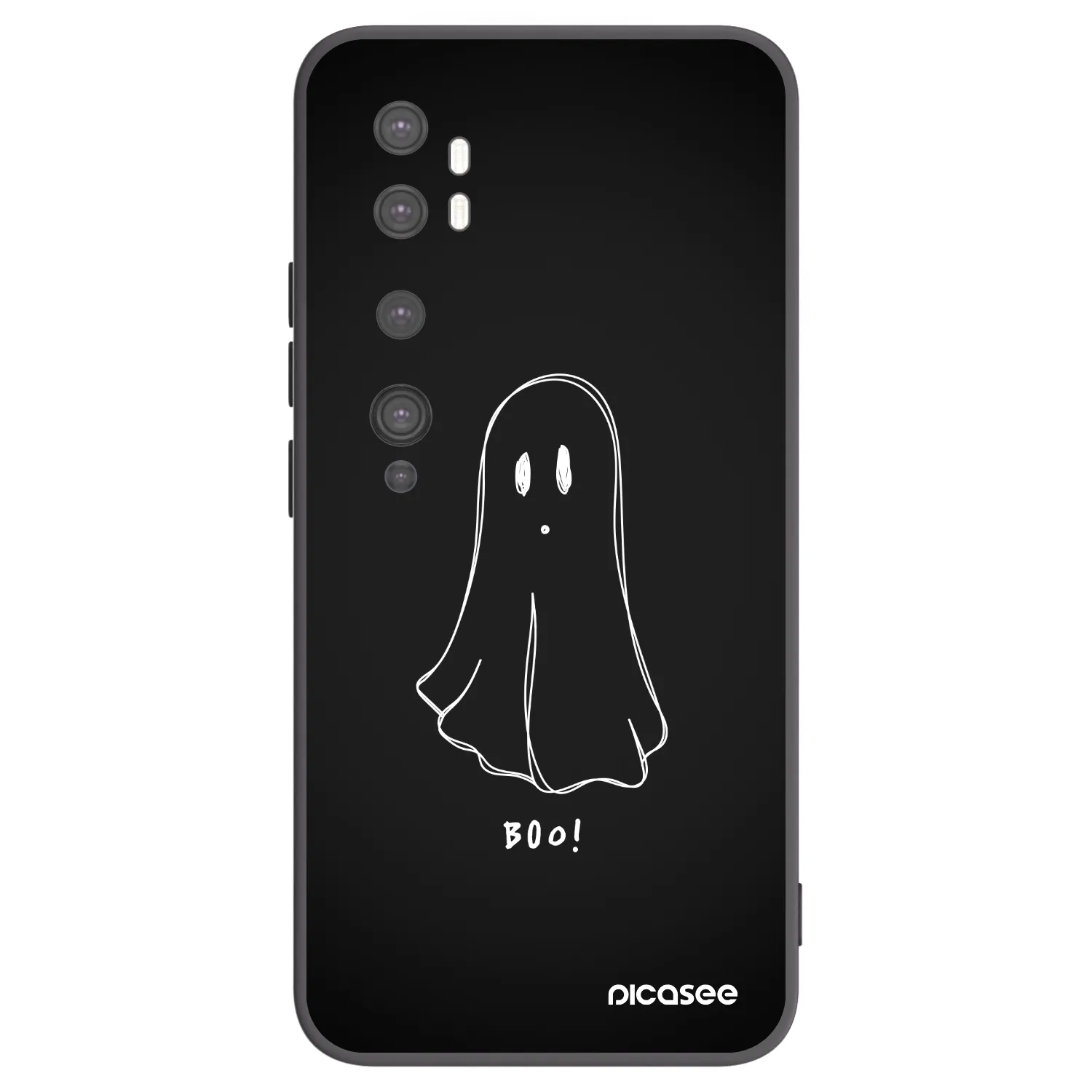 Picasee Μαύρη θήκη σιλικόνης για Xiaomi Mi Note 10 (Pro) - Ghost 2