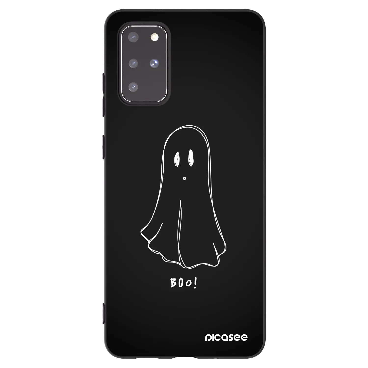 Picasee Μαύρη θήκη σιλικόνης για Samsung Galaxy S20+ G985F - Ghost 2