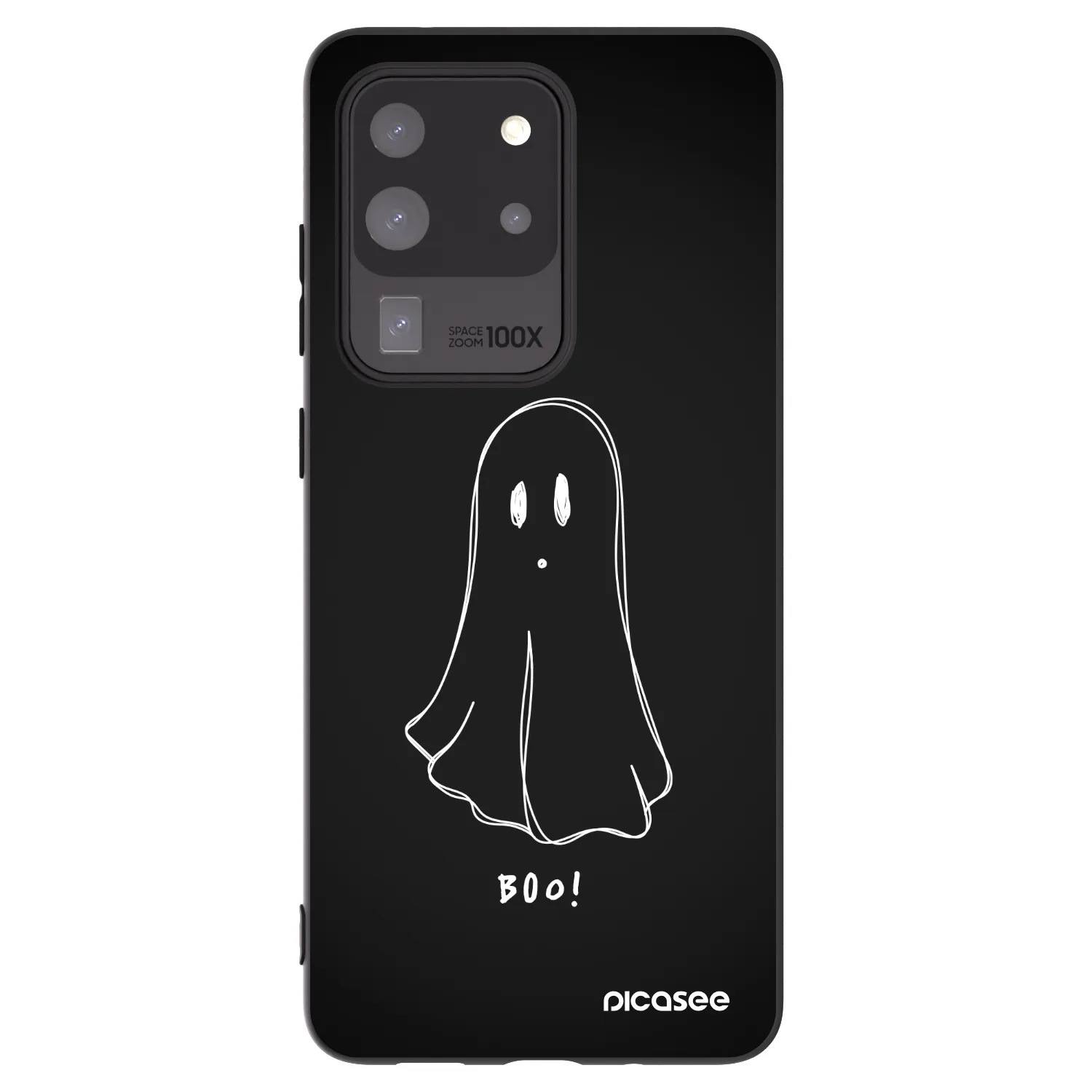 Picasee Μαύρη θήκη σιλικόνης για Samsung Galaxy S20 Ultra 5G G988F - Ghost 2