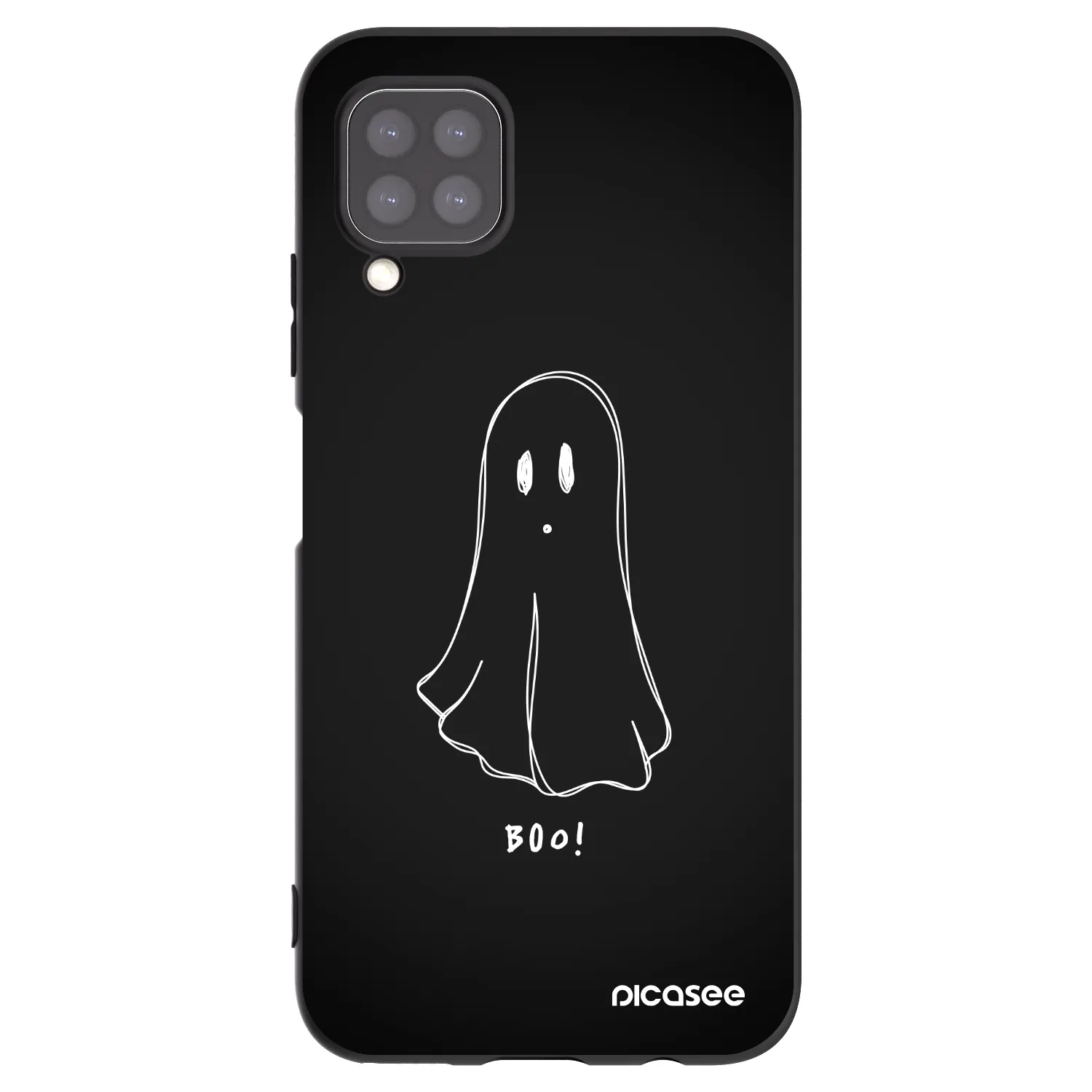 Picasee Μαύρη θήκη σιλικόνης για Huawei P40 Lite - Ghost 2
