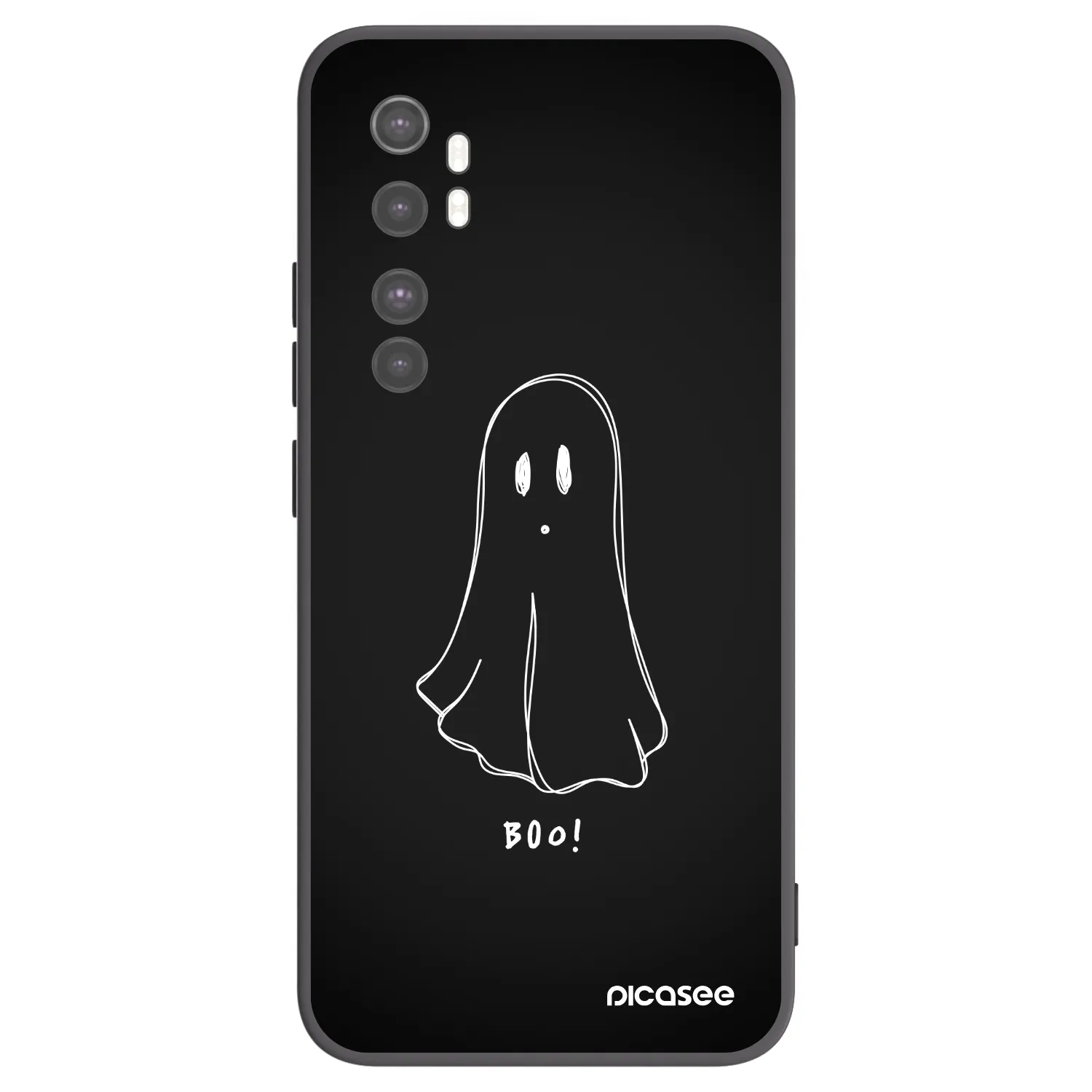 Picasee Μαύρη θήκη σιλικόνης για Xiaomi Mi Note 10 Lite - Ghost 2