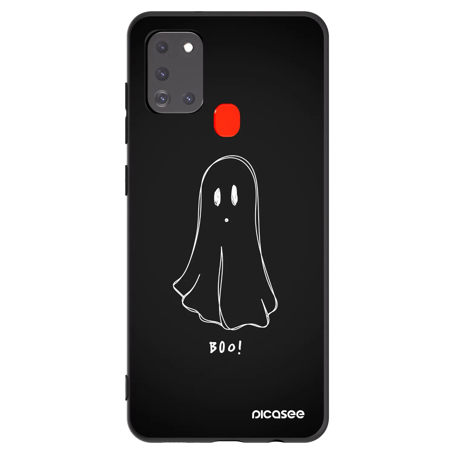 Picasee Μαύρη θήκη σιλικόνης για Samsung Galaxy A21s - Ghost 2