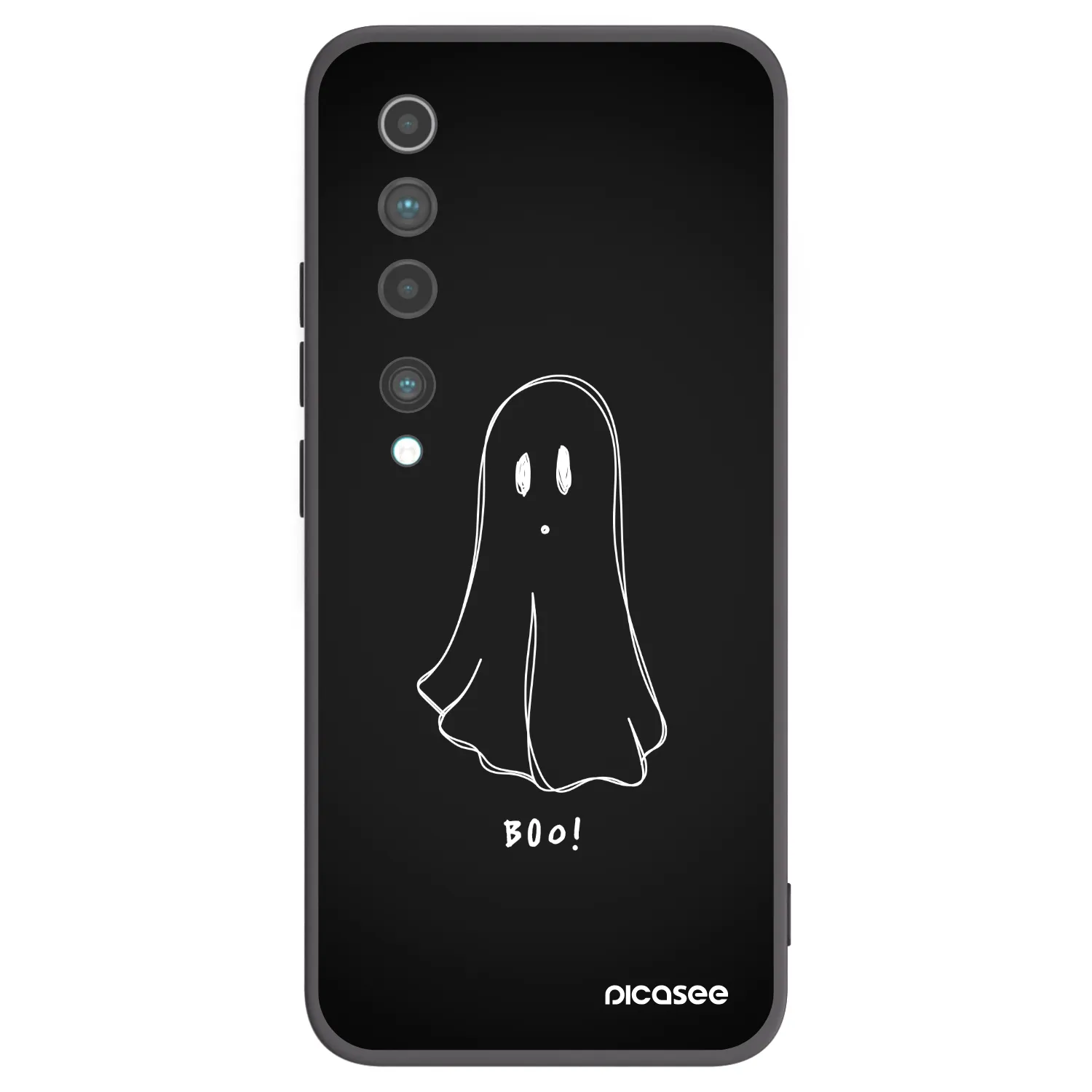 Picasee Μαύρη θήκη σιλικόνης για Xiaomi Mi 10 - Ghost 2