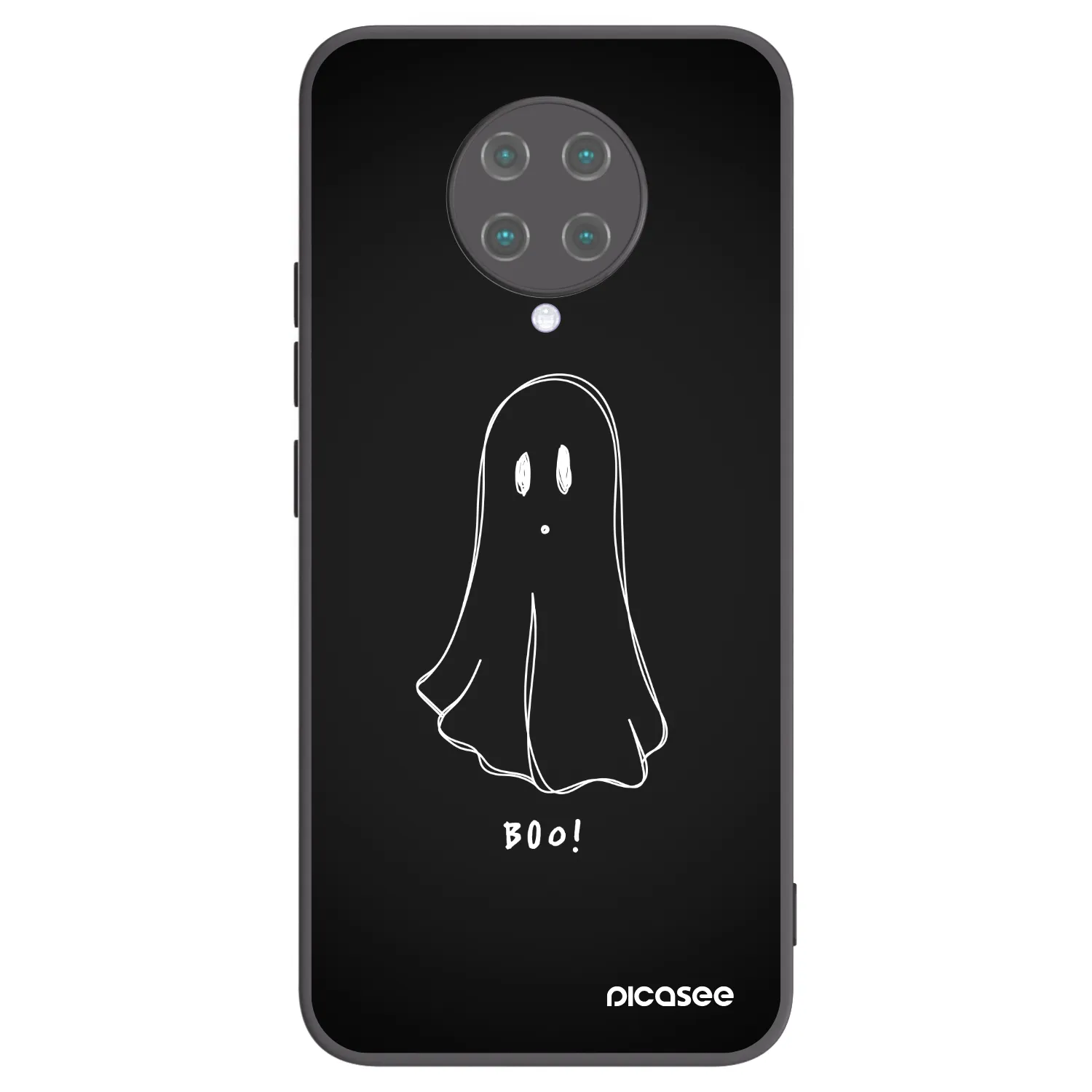 Picasee Μαύρη θήκη σιλικόνης για Xiaomi Poco F2 Pro - Ghost 2