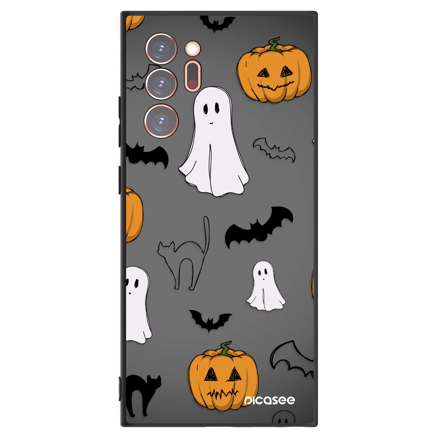 Picasee Μαύρη θήκη σιλικόνης για Samsung Galaxy Note 20 Ultra - Spooky crew