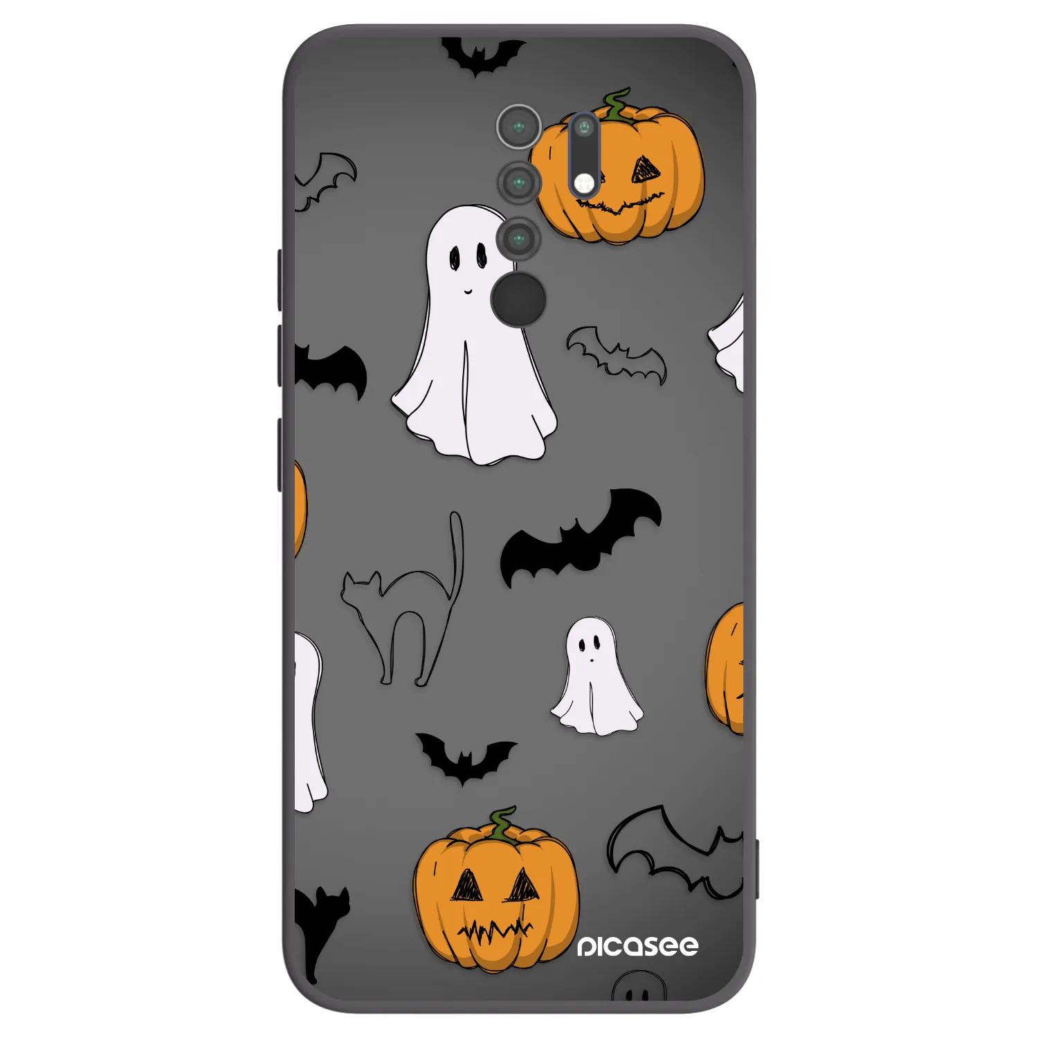 Picasee Μαύρη θήκη σιλικόνης για Xiaomi Redmi 9 - Spooky crew
