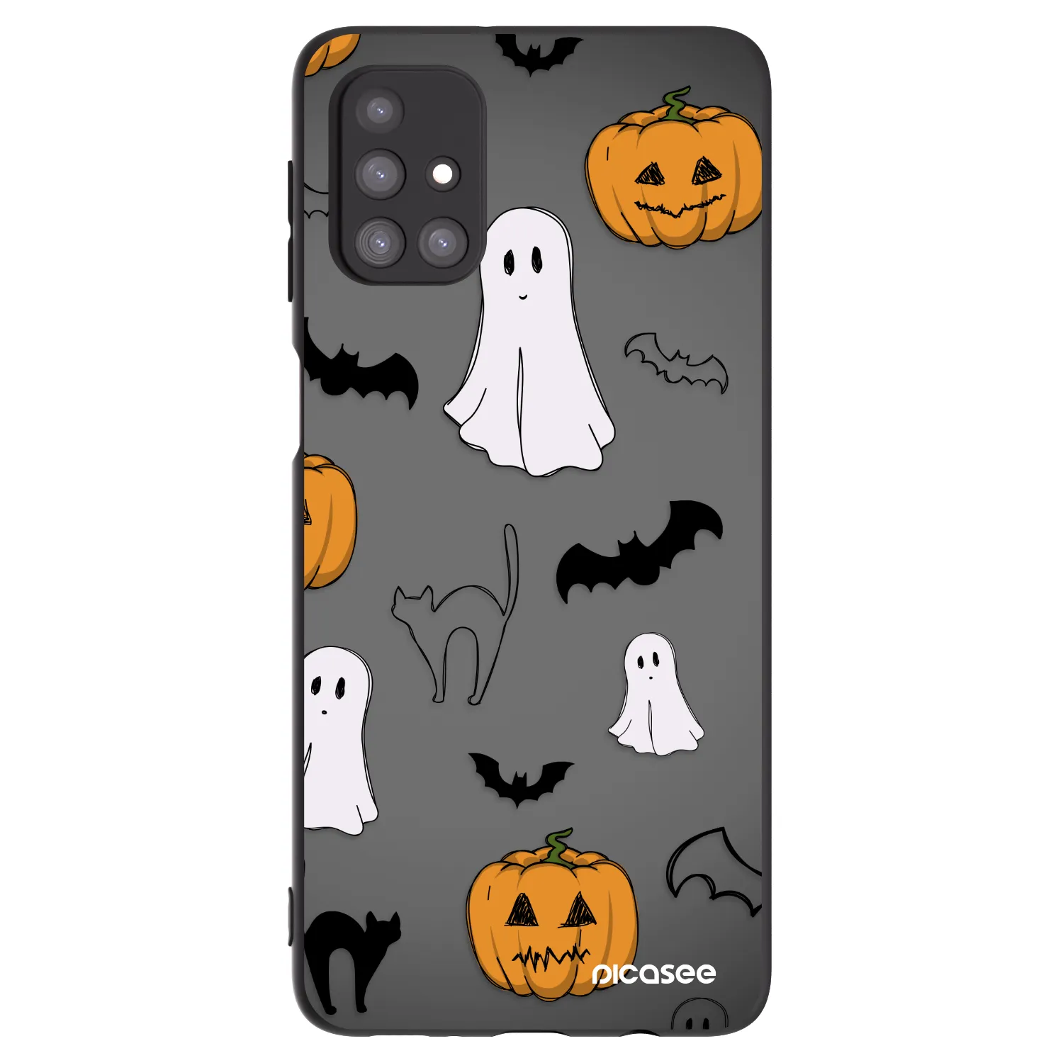 Picasee Μαύρη θήκη σιλικόνης για Samsung Galaxy M31s - Spooky crew