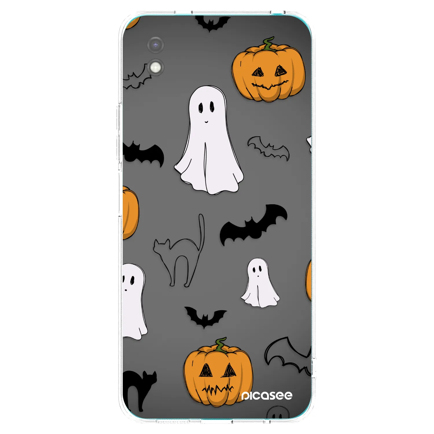Picasee Μαύρη θήκη σιλικόνης για Xiaomi Redmi 9A - Spooky crew