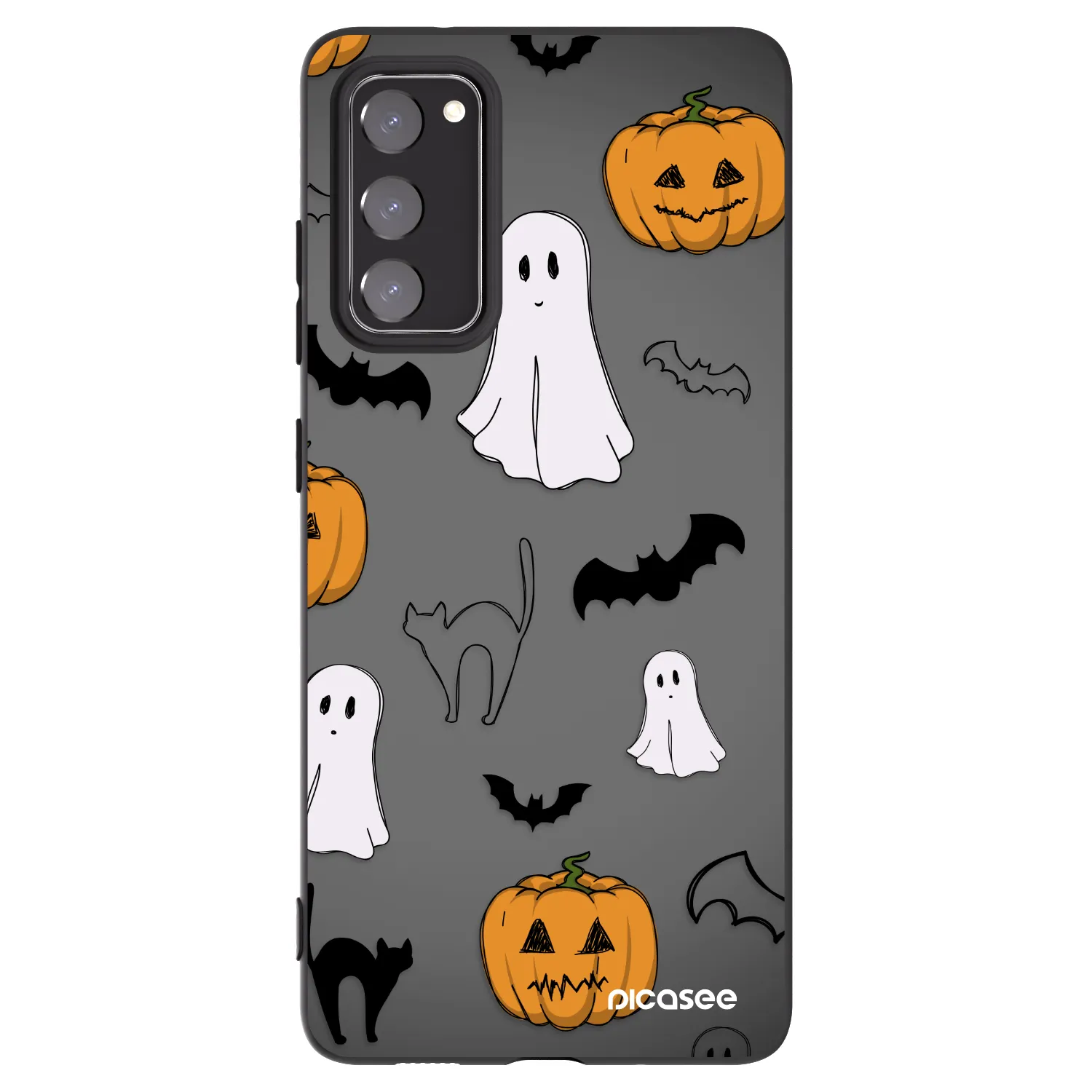 Picasee Μαύρη θήκη σιλικόνης για Samsung Galaxy S20 FE - Spooky crew
