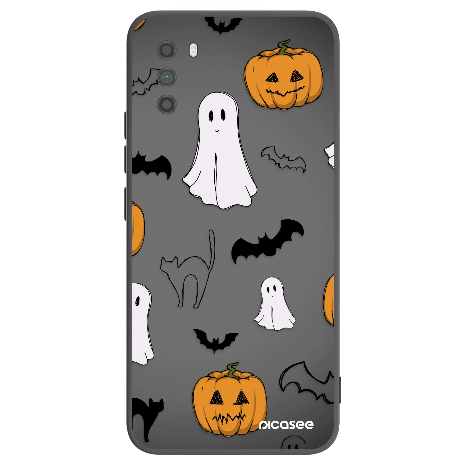 Picasee Μαύρη θήκη σιλικόνης για Xiaomi Poco M3 - Spooky crew