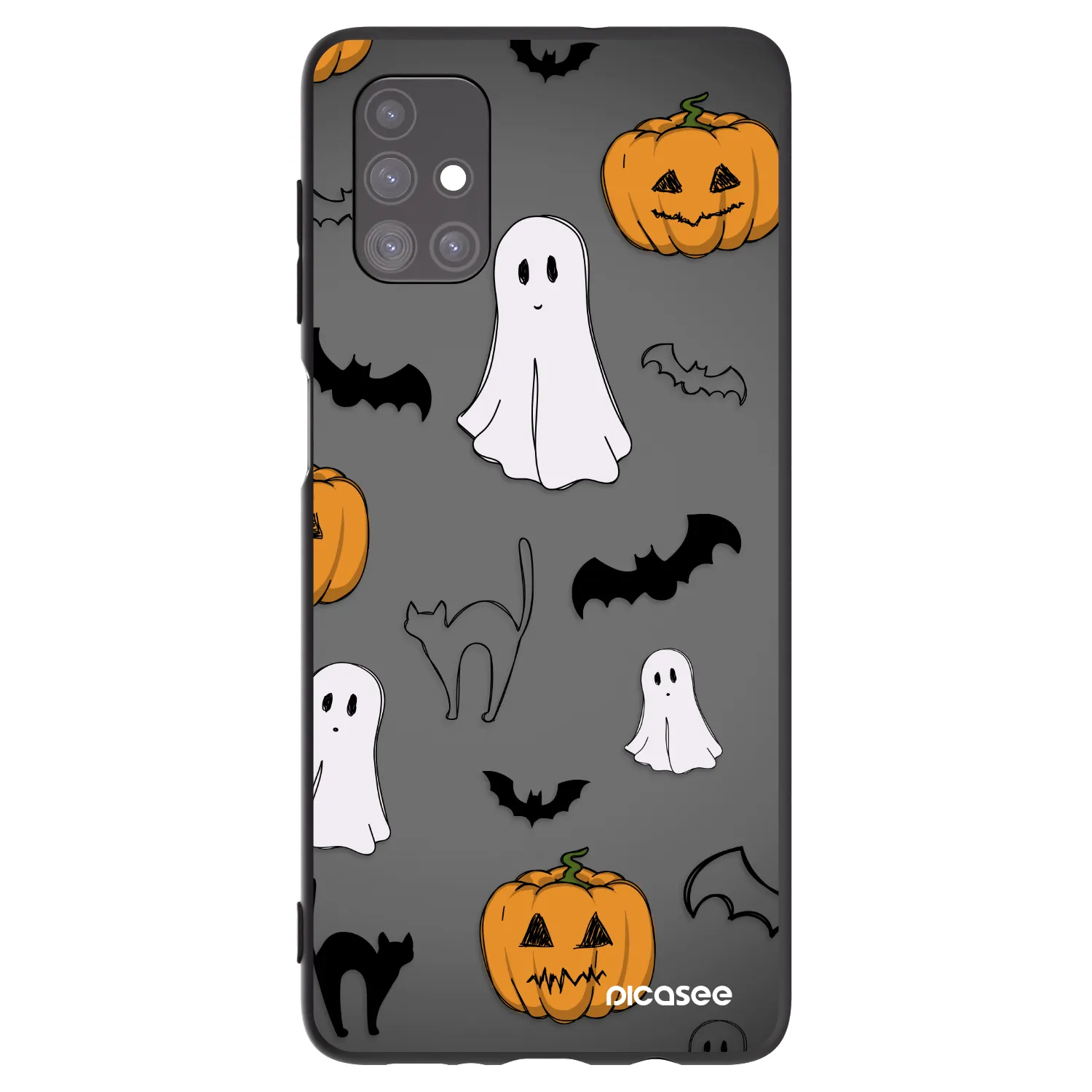Picasee Μαύρη θήκη σιλικόνης για Samsung Galaxy M51 M515F - Spooky crew