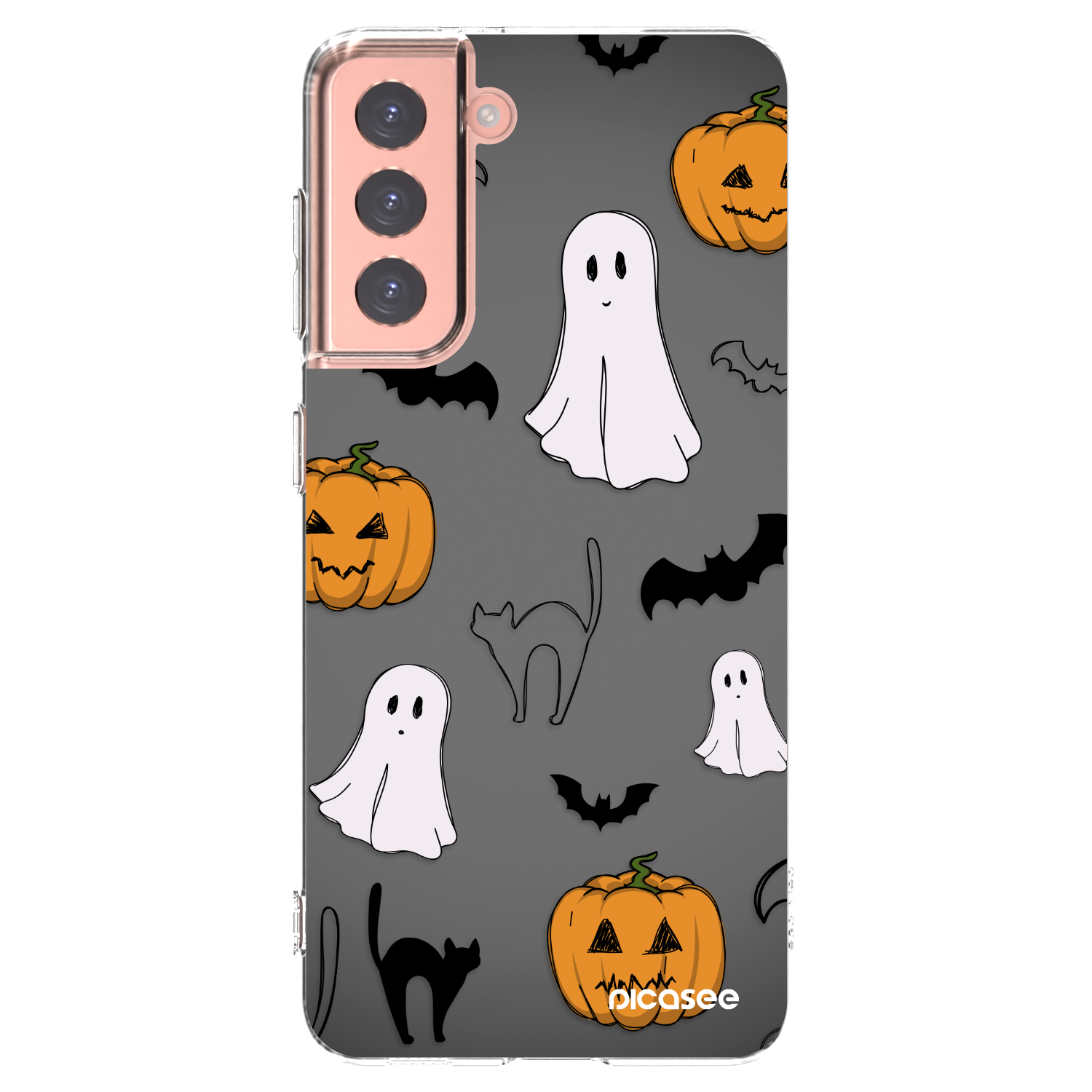 Picasee διαφανής θήκη σιλικόνης Samsung Galaxy S21 5G G991B - Spooky crew