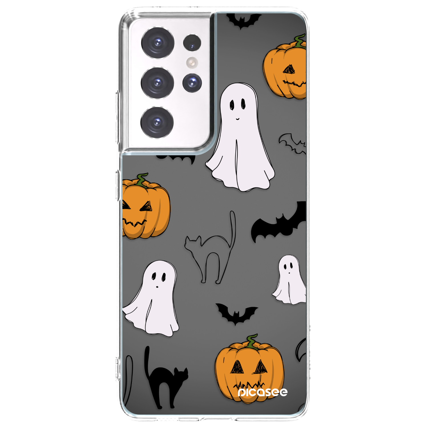 Picasee διαφανής θήκη σιλικόνης Samsung Galaxy S21 Ultra 5G G998B - Spooky crew