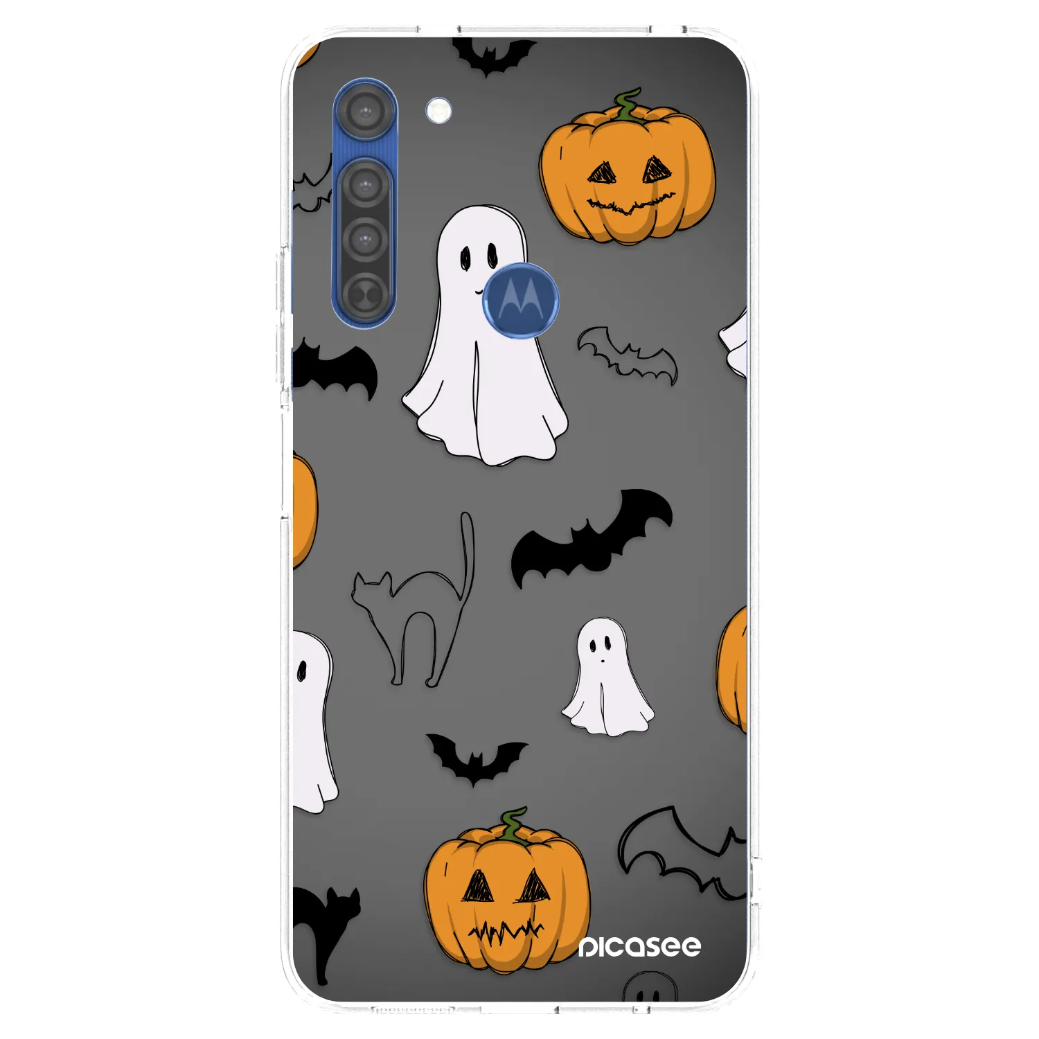 Picasee διαφανής θήκη σιλικόνης Motorola Moto G8 - Spooky crew