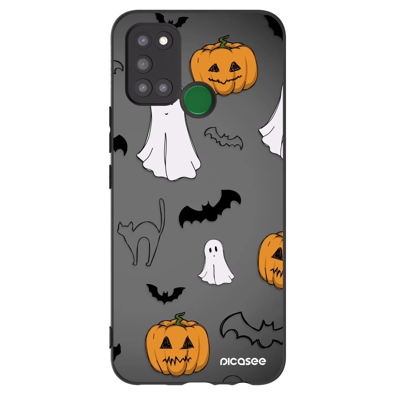Picasee Μαύρη θήκη σιλικόνης για Realme 7i - Spooky crew