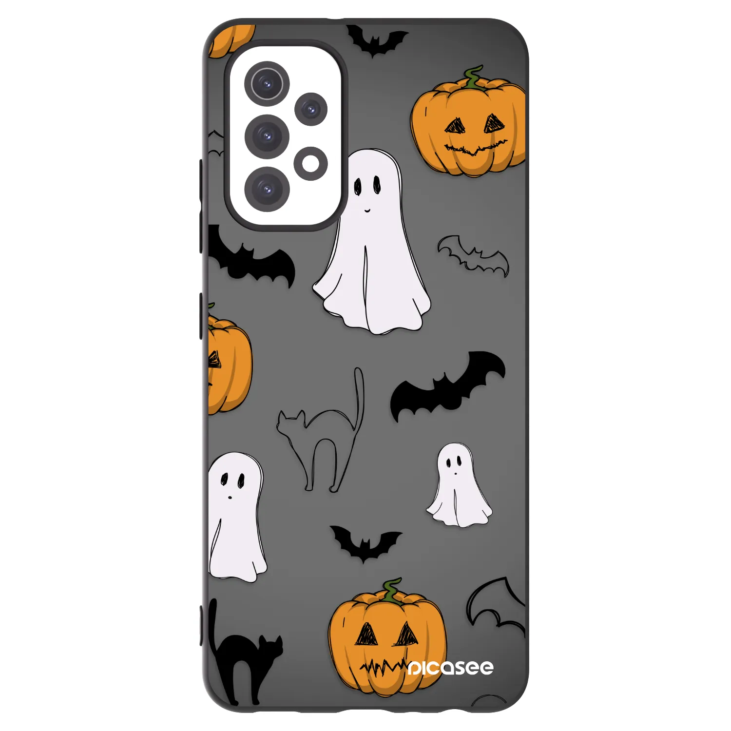 Picasee Μαύρη θήκη σιλικόνης για Samsung Galaxy A32 5G A326B - Spooky crew