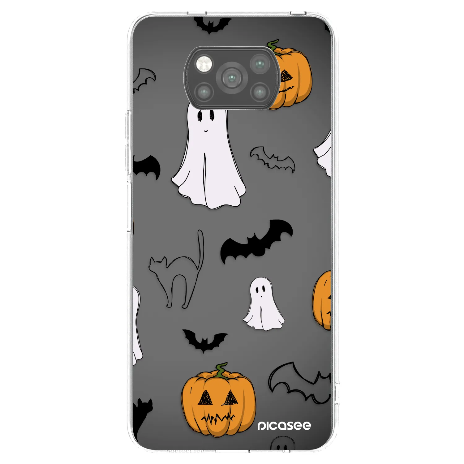 Picasee Μαύρη θήκη σιλικόνης για Xiaomi Poco X3 Pro - Spooky crew