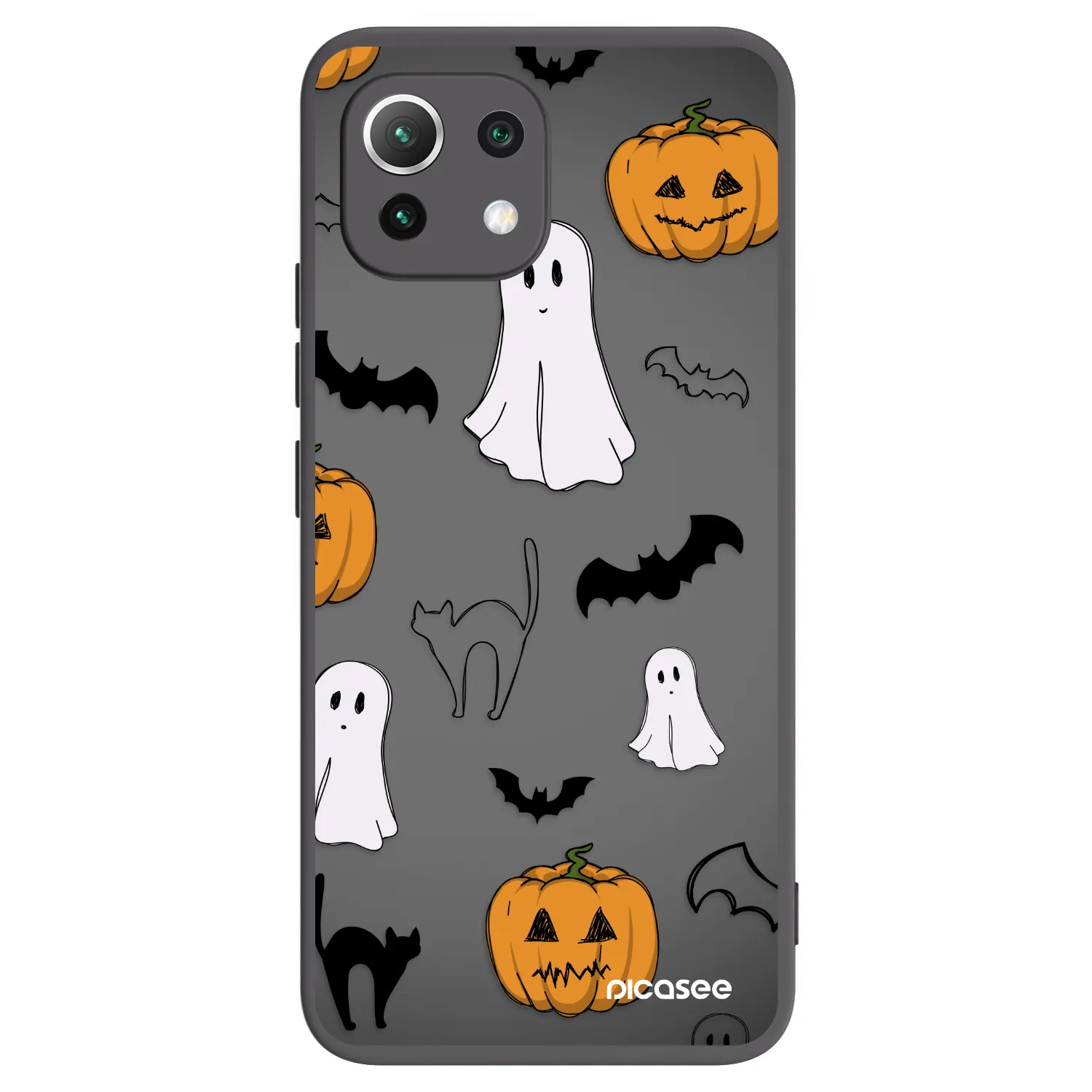 Picasee Μαύρη θήκη σιλικόνης για Xiaomi Mi 11 Lite - Spooky crew