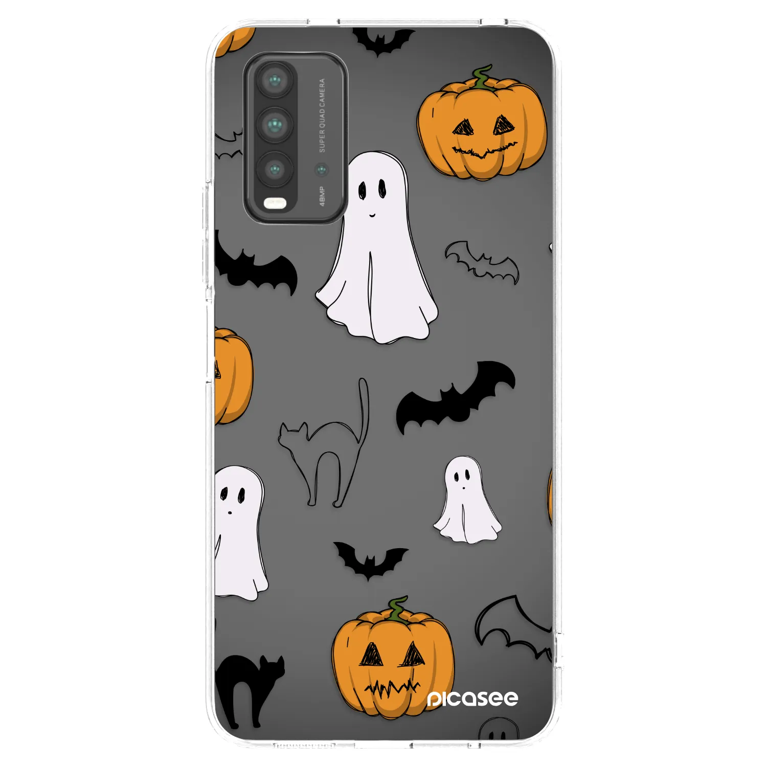 Picasee Μαύρη θήκη σιλικόνης για Xiaomi Redmi 9T - Spooky crew
