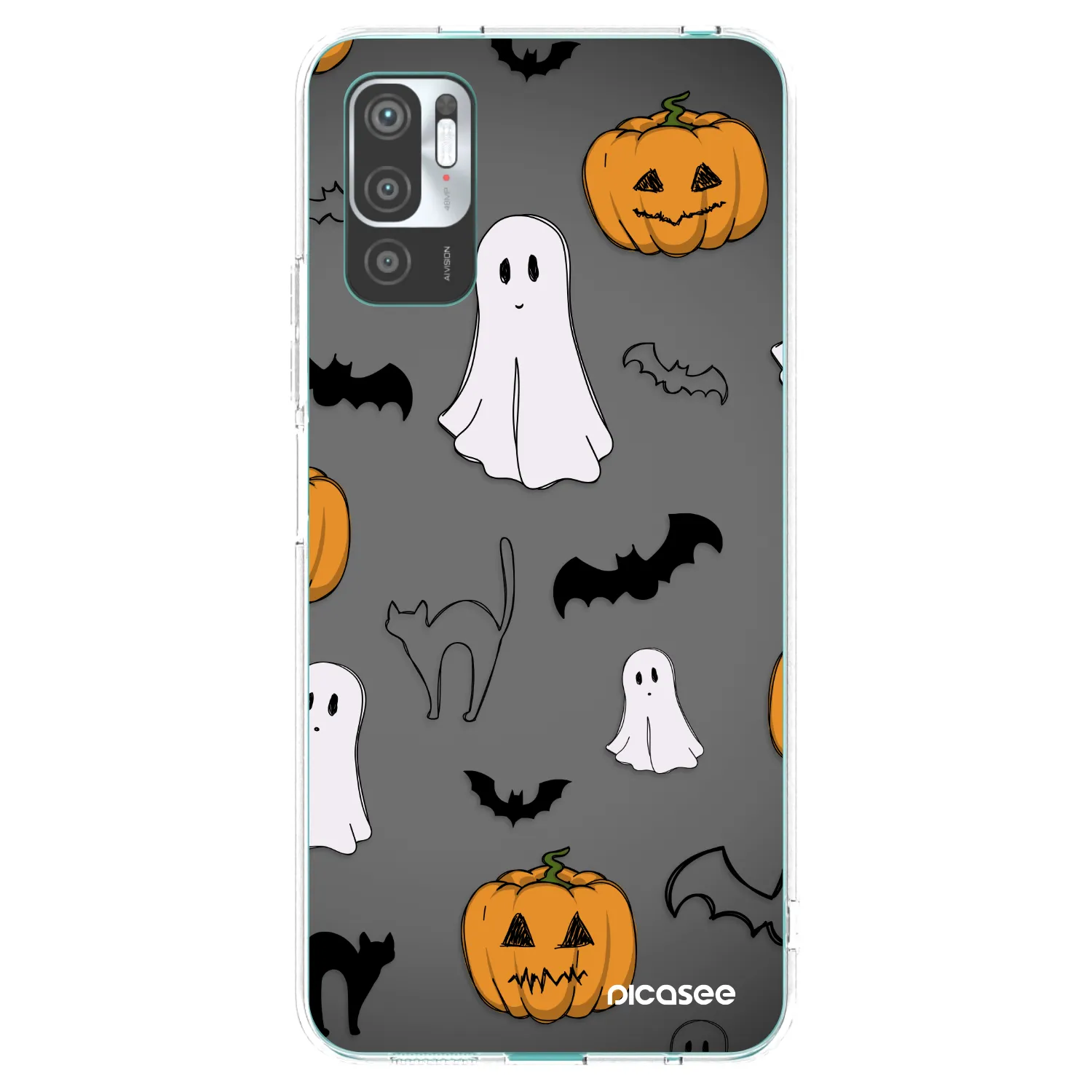Picasee διαφανής θήκη σιλικόνης Xiaomi Redmi Note 10 5G - Spooky crew