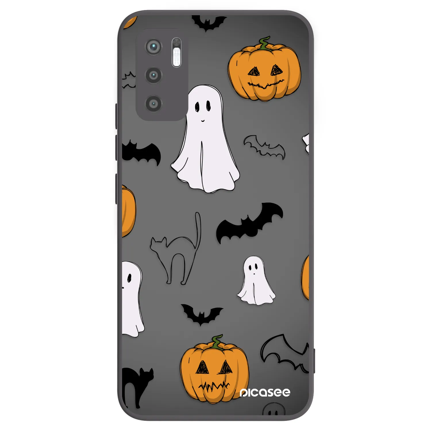 Picasee Μαύρη θήκη σιλικόνης για Xiaomi Redmi Note 10 5G - Spooky crew