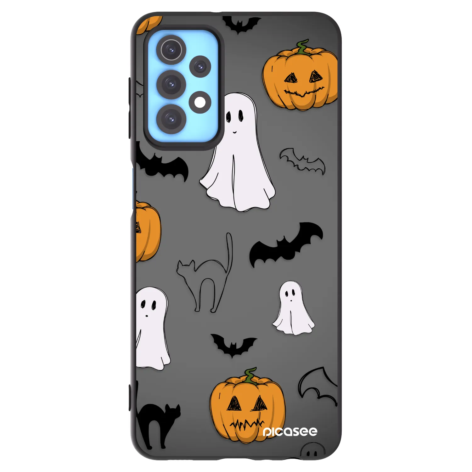 Picasee Μαύρη θήκη σιλικόνης για Samsung Galaxy A32 4G SM-A325F - Spooky crew