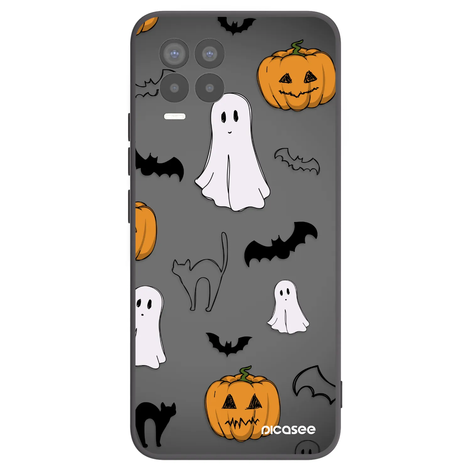 Picasee Μαύρη θήκη σιλικόνης για Realme 8 Pro - Spooky crew